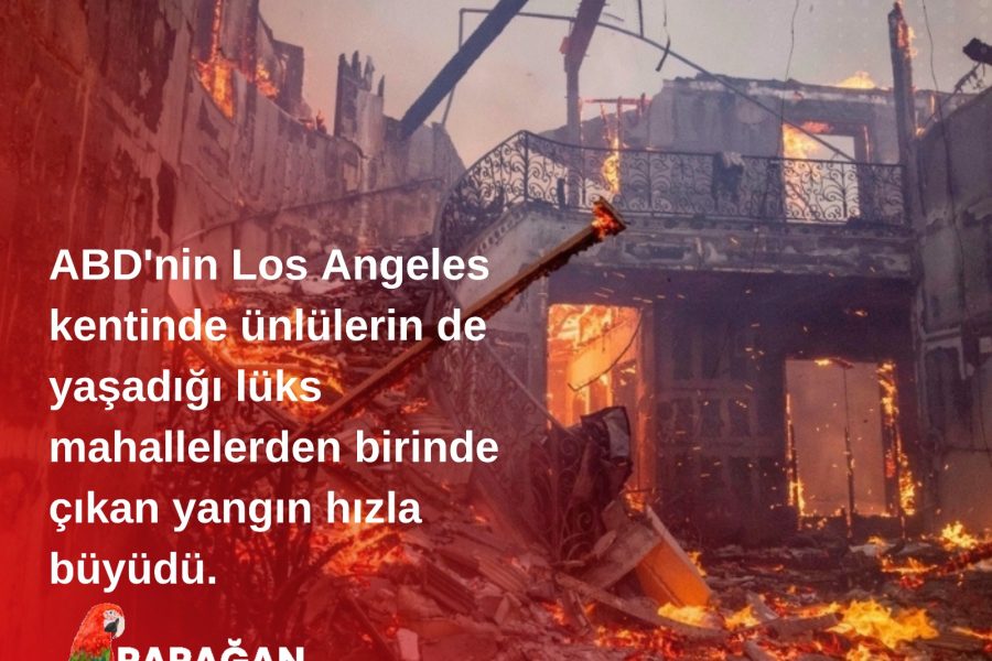 ABD’nin Los Angeles kentinde ünlülerin de yaşadığı lüks mahallelerden birinde çıkan yangın hızla büyüdü.